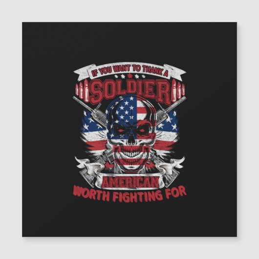 Als je een soldaat wilt bedanken die American Wort (Voorkant)