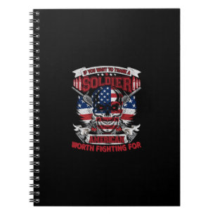 Als je een soldaat wilt bedanken die American Wort Notitieboek