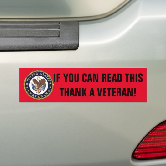 Als je een Veteran Bumpersticker kunt lezen (Op auto)
