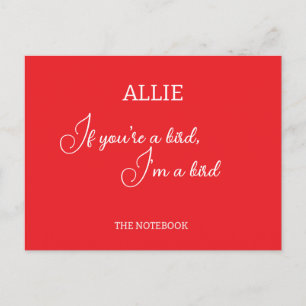 Als je een vogel bent, ben ik een gepersonaliseerd briefkaart