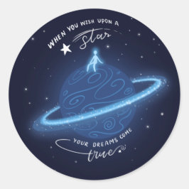 Als je een Wens doet bij een Ster Ronde Sticker