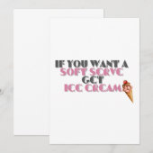 als je een zachte sera wilt, krijg je ijs kaart (Voorkant / Achterkant)