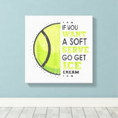 Als je een zachte serve wilt, krijg je ijsklok canvas afdruk (Insitu (Houten vloer))