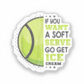 Als je een zachte serve wilt, krijg je ijsklok sticker (Voorkant)