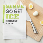 Als je een zachte serve wilt, krijg je ijsklok theedoek (Quarter Fold)