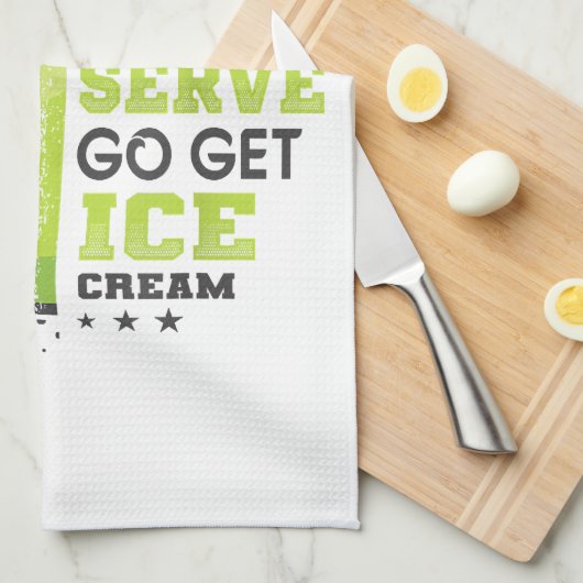 Als je een zachte serve wilt, krijg je ijsklok theedoek (Quarter Fold)