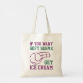 Als je een zachte server wilt, krijg je ijskap tote bag (Achterkant)