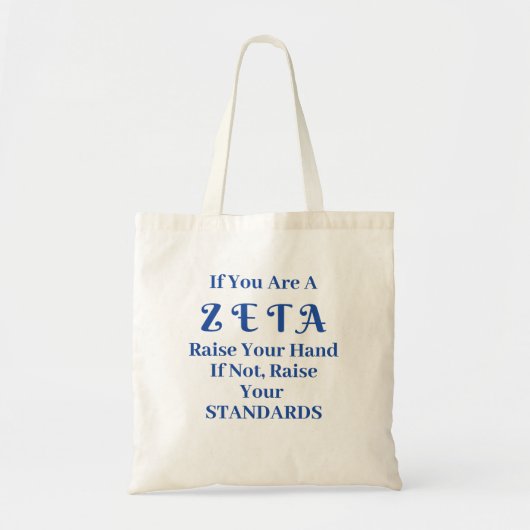 Als je een zieta bent, steek je hand omhoog tote bag (Voorkant)