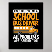 Als je eenmaal een schoolbuschauffeur bent geworde poster (Voorkant)