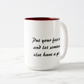 Als je eerst geen mok hebt (Voorkant rechts)