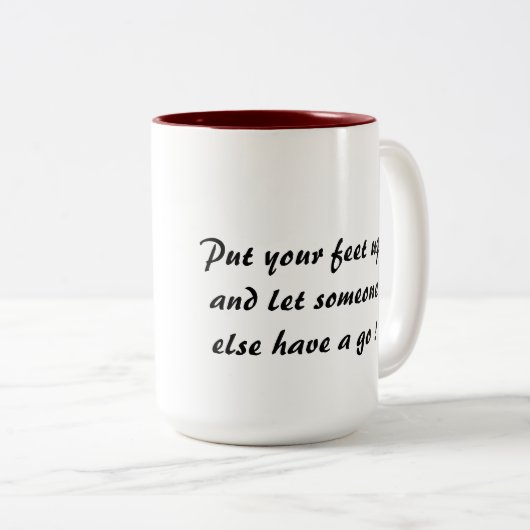 Als je eerst geen mok hebt (Voorkant rechts)