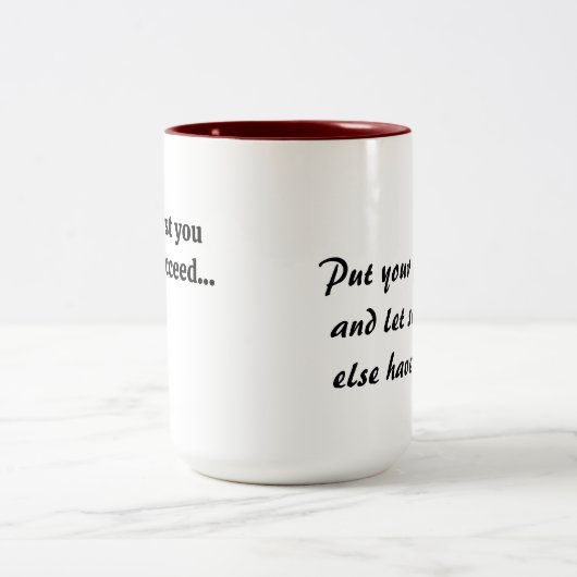 Als je eerst geen mok hebt (Center)