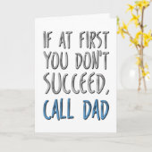 Als je eerst geen pa belt, Vaderdag Kaart (Gele Bloem)