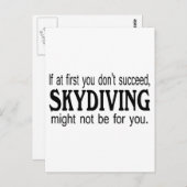 Als je eerst geen Skydiving hebt gehad, zou je dat Briefkaart (Voorkant / Achterkant)