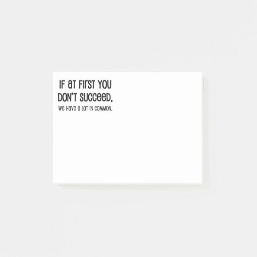 Als je eerst niet bent geslaagd post-it® notes (Voorkant)