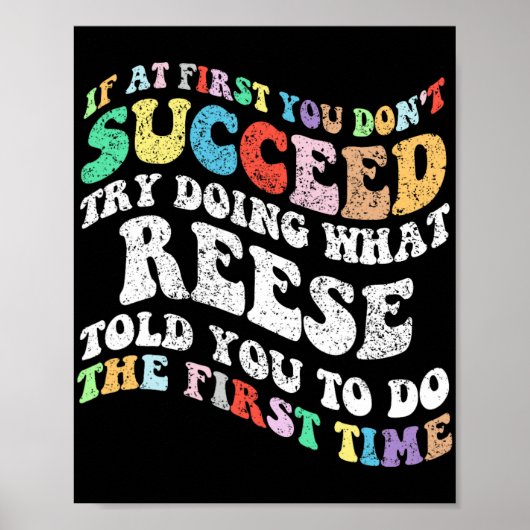 Als je eerst niet bent geslaagd, probeer dan wat e poster (Voorkant)