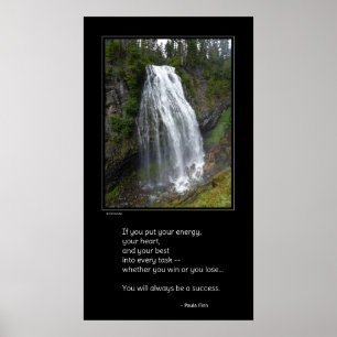 Als je energie stopt... Inspirerend poster