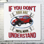 Als je er geen hebt, begrijp je het nooit.  vierkante klok<br><div class="desc">Als je er geen hebt, zal je het nooit begrijpen. Geweldig rood en blauw design voor klokken die perfect zijn voor mensen die van de 2CV-eend en -timers houden. Pak dit ontwerp als een geschenk voor vriendin, vriendje, zus of broer die van klassieke auto's houdt. Het ontwerp is ook geweldig...</div>