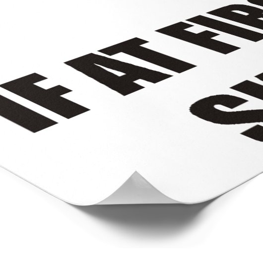 Als je er niet in slaagt, stop dan met skydiving poster (Hoek)