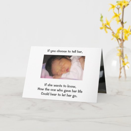 Als je ervoor kiest om het haar te vertellen, als  kaart (Gele Bloem)