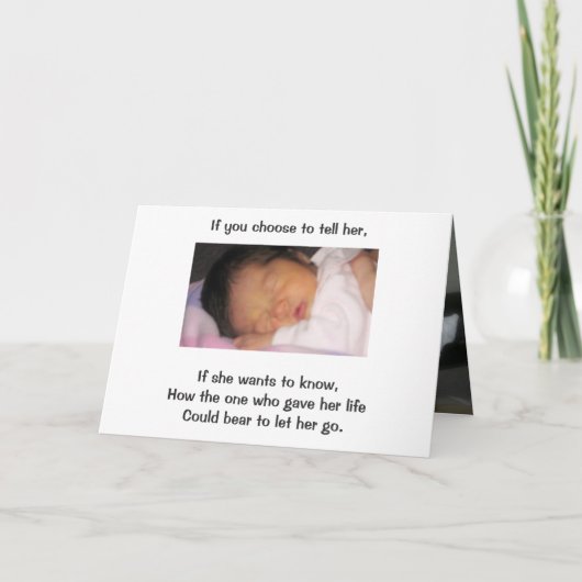 Als je ervoor kiest om het haar te vertellen, als kaart (Voorkant)