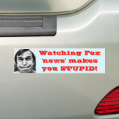 Als je Fox 'nieuws' bekijkt, ben je dom Bumpersticker (Op auto)