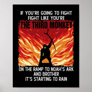 Als je gaat vechten als de derde monnik poster