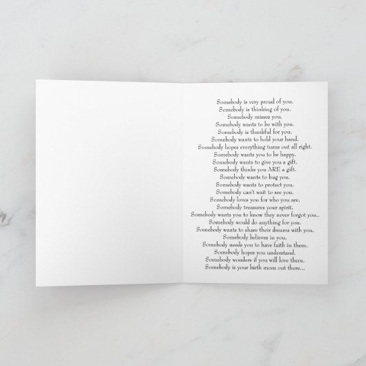 Als je geadopteerd bent, onthoud dit dan... kaart (Binnen)