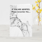 Als je geadopteerd bent, onthoud dit dan... kaart (Gele Bloem)
