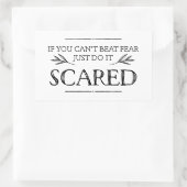 Als je geen angst kunt slaan, doe het dan maar... rechthoekige sticker (Tas)