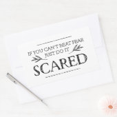 Als je geen angst kunt slaan, doe het dan maar... rechthoekige sticker (Envelop)