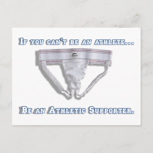 Als je geen atleet kunt zijn... briefkaart (Voorkant)