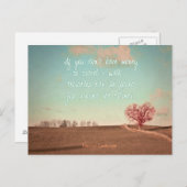 Als je geen geld hebt om te reizen - loop briefkaart (Voorkant / Achterkant)