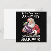 Als je geen schoorsteen hebt kom ik bij je achterd feestdagenkaart (Voorkant / Achterkant)