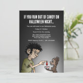 Als je geen snoep meer hebt tijdens Halloween Kaart (Staand voorkant)