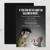 Als je geen snoep meer hebt tijdens Halloween Kaart (Voorkant / Achterkant)