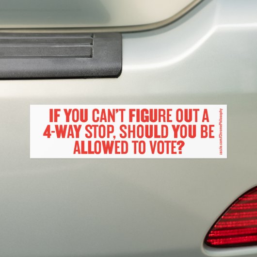 ALS JE GEEN STOP KUNT VINDEN MET 4 MANIEREN... BUMPERSTICKER (Op auto)
