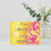 Als je gelooft dat je het kunt bereiken! briefkaart (Staand voorkant)