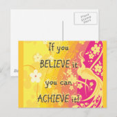 Als je gelooft dat je het kunt bereiken! briefkaart (Voorkant / Achterkant)
