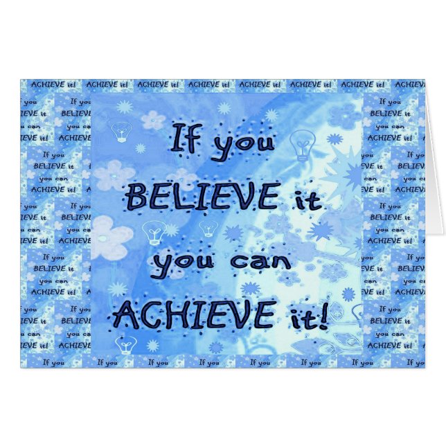 Als je gelooft dat je kunt bereiken! (Voorkant Horizontaal)