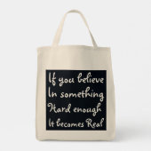 Als je gelooft in iets-bag tote bag (Achterkant)