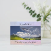 Als je gelooft, is de hemel niet de limiet briefkaart (Staand voorkant)