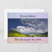 Als je gelooft, is de hemel niet de limiet briefkaart (Voorkant / Achterkant)