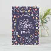 Als je gelooft - Mattheüs 21:22 Feestdagenkaart (Staand voorkant)