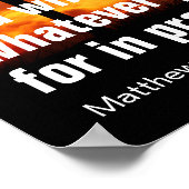 Als je gelooft, ontvang je alles wat je vraagt poster (Hoek)