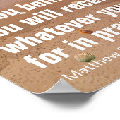 Als je gelooft, ontvang je alles wat je vraagt poster (Hoek)