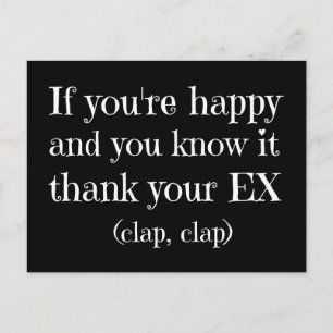 Als je gelukkig bent Grappige quote Briefkaart