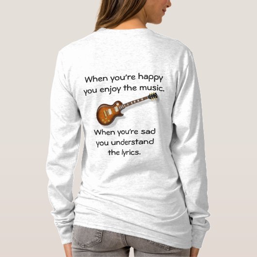Als je gelukkig bent t-shirt (Achterkant)