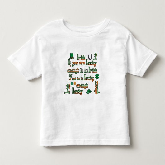 Als je genoeg geluk hebt om Iers te zijn Kinder Shirts (Voorkant)