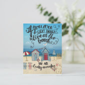 Als je genoeg geluk hebt om in het strand te leven briefkaart (Staand voorkant)